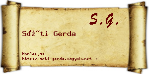 Sóti Gerda névjegykártya